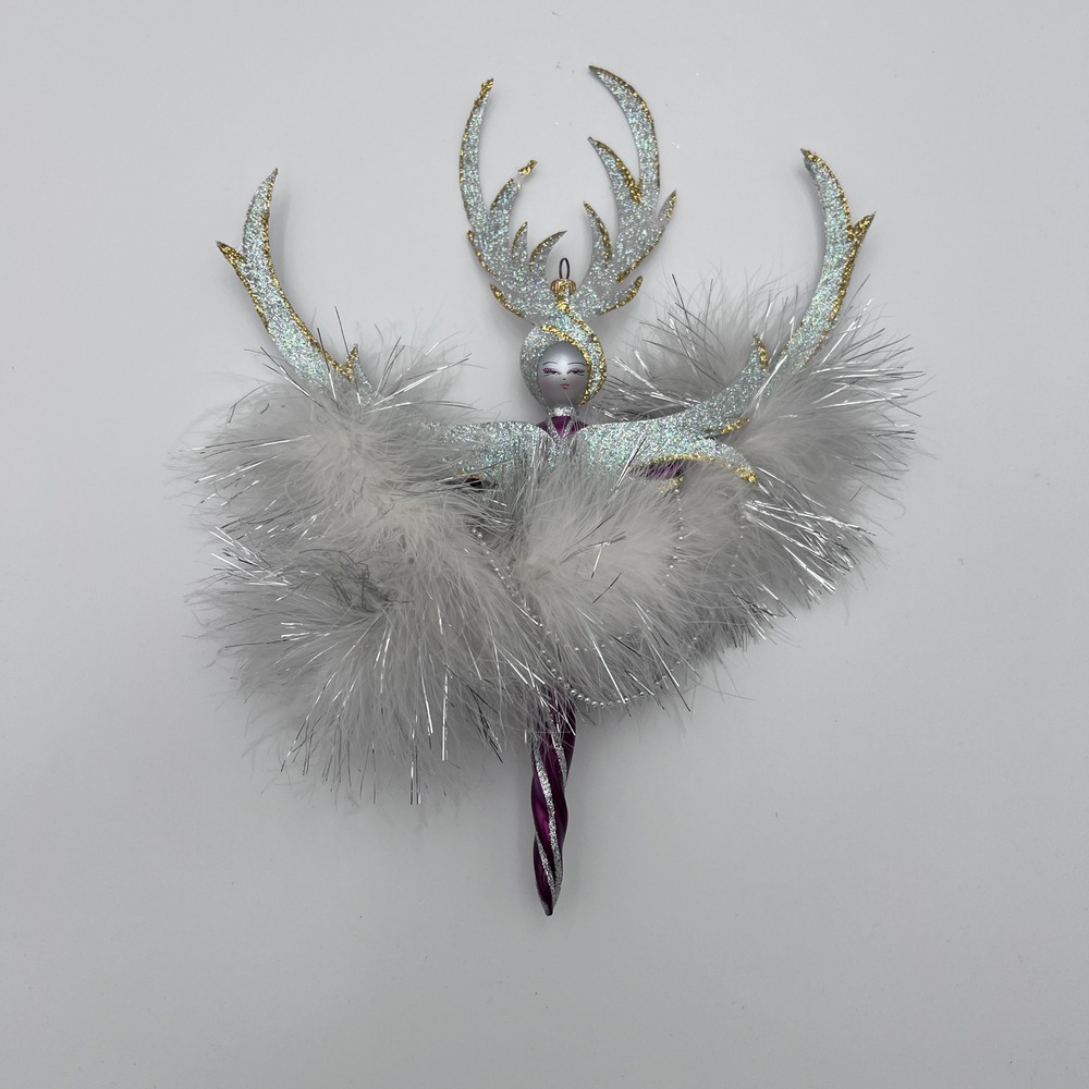 De Carlini Italian Blown Glass Showgirl Ornament Y2K OS Whimsigoth